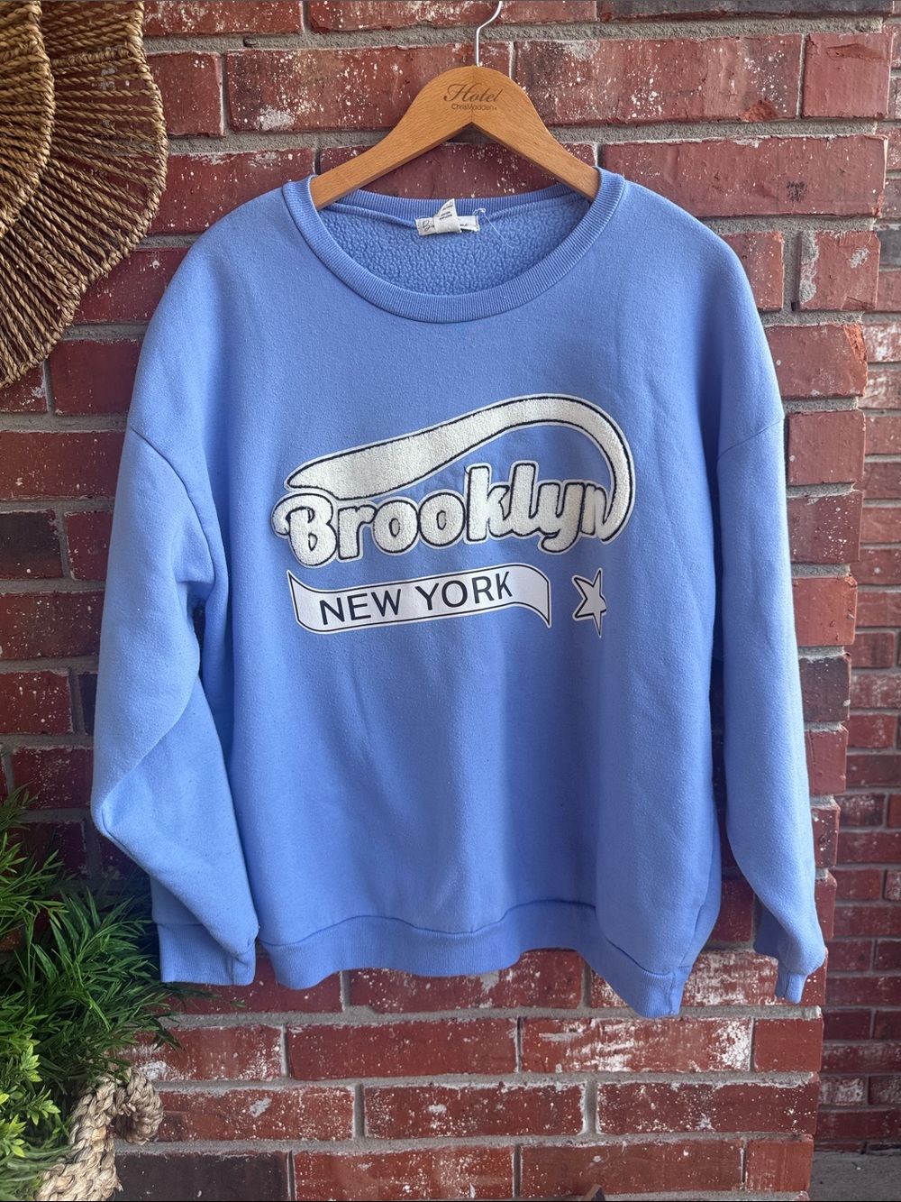 Brooklyn New York Blue Crewneck Sweater